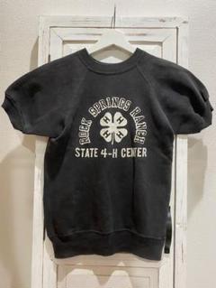 60s 70s 半袖スウェット　インディアン　ブラック 古着 60s PENN STATE オールド カレッジ 半袖 スウェット