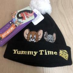 一点物】XLARGE×トムとジェリー 限定コラボ 黒 ニット帽 ビーニー