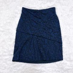 【CARVEN】カルヴェン　レーススカート　ブラック