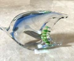 【中澤研一郎】作　ガラス工芸　熱帯魚　置物／ガラスケース付 中澤研一郎】作ガラス工芸熱帯魚置物／ガラスケース付