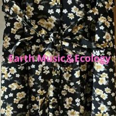 earth music & ecology シャツワンピース ネイビー 花柄