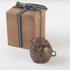 書道具水滴赤絵草図エクボ持ち手名刻印