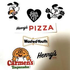 希少　henry's pizza ステッカー　限定 girls dont cry ガールズドントクライ 希少 henrys pizza ステッカー 限定 girls