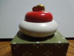 茶道具 六郎窯 渡辺六郎作 俵ねずみ 干支香合 共箱 V 8237