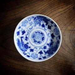 染付 印判 小皿 手塩皿 6枚 その1 銘 明治 大正