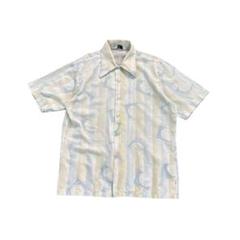 7SM4 総柄　90'sシースルーシャツ　和柄　グランパコア　古着used