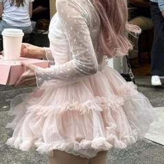 新品Ballerina fairy tulle peplum tops pink Ballerina
