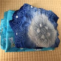 キッズ浴衣男の子トンボ柄水色美品と絞り三尺帯セット美品値下げしました