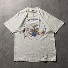 【入手困難】90s USA製 アート 反中絶 メッセージ Tシャツ 胎児 動物