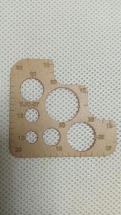 R定規 レザークラフト用 切り出し 透明 型紙