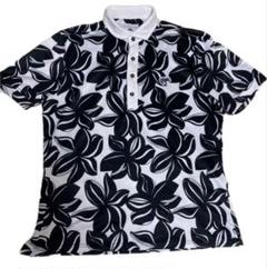 efficace hommeフラワーパターン メンズポロシャツ サイズ3 (Ｌ)