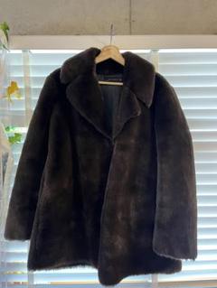 専用　ZARA ブラウン エコファーコート120㎝ロング 未使用　タグ付き ZARA ZW Collection フェイクファーコートブラックXS-S
