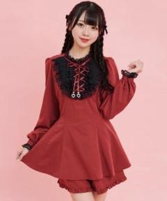 シークレットハニー セットアップ ワインレッド ボルドー 赤 シークレットハニー Secret Honey サイドアップヘムセットアップ