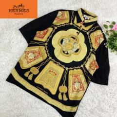 HERMÈS-PARIS アートデクリールポロシャツxlサイズ HERMÈS-PARIS アートデクリールポロシャツxlサイズ