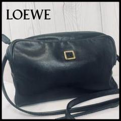 ◆ 美品 ◆ ロエベ LOEWE ショルダーバッグ アナグラム レザー ブラック