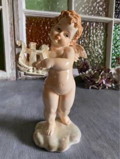 ☆良品☆ エンジェル像 置き物 インテリア 小物入れ アンティーク エンジェル 天使 置物 白 妖精 天使像 アンティーク 小物