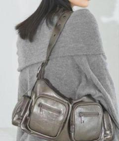 JEANASIS 4ポケットワンショルダーBAG シルバー 新品未使用】JEANASIS 4ポケットワンショルダーBAG シルバー
