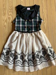 axes femme ノースリーブワンピース 140cm チェック柄