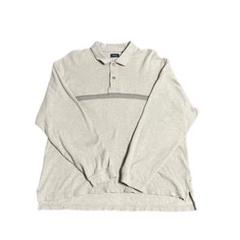 IZOD グレー 長袖 ポロシャツ　ヘリンボーン　ラコステ　ワニなし
