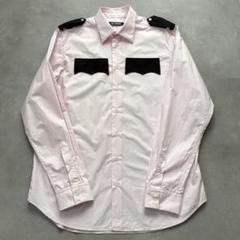 ラフシモンズ 22AW ミリタリーシャツ 長袖 桃黒 バイカラー archive