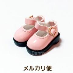 【ドール用 エナメル靴 靴下付き ピンク】オビツ11 ねんどろいど 推し活