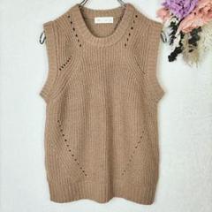 vis　ヴィス　ニットベスト　茶