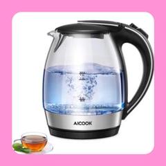 ガラス ケトル 950W 急速沸かし 1.2L大容量 電気ケトル ティファール