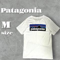 Patagonia/ バックプリント/ロゴ Tシャツ/M/メキシコ製A11