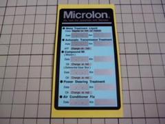 正規品 Microlon ステッカー 50×90mm マイクロロン