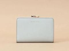【美品】SamanthaThavasa バイカラー口金折財布　ライトブルー