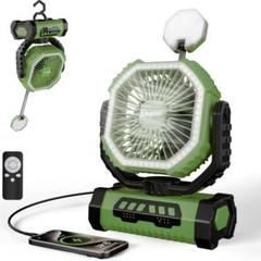キャンプ扇風機 アウトドアファン 卓上扇風機 充電式 20000mAh リモコンのサムネイル