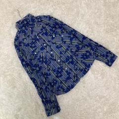 『パタゴニアリズム』 (XS) オーガニックコットンシャツ 花柄 ストライプ