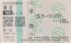 値下げ交渉可！国宝ディープインパクト馬券　JRA 2025年最新】Yahoo!オークション -ディープインパクト 馬券の