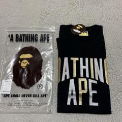 APE BAPE KAWS 金 銀 プリント LOGO tシャツ L APE BAPE KAWS 金 銀 プリント LOGO tシャツ L - メルカリ