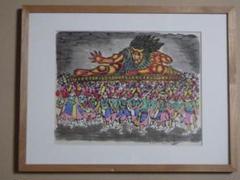 ねぶた祭り 木版画 板画 高橋樹石 自筆サイン 落款 額装 ねぶた祭り 木版画 板画 高橋樹石 自筆サイン 落款 額装 - メルカリ