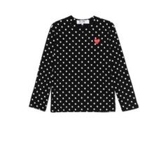 COMME des GARÇONS PLAY ドット柄長袖Tシャツ M卸売り
