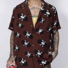 ✴︎美品✴︎ WACKO MARIA ワコマリア レコード柄シャツ M WACKO MARIA 2024ss レコード柄アロハシャツ ごつ