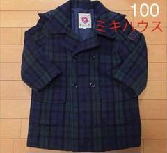 お値下げ【新品未使用】ミキハウス　ダッフルコート　チェック柄　100 楽天市場】ミキハウス ダッフルコートの通販