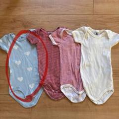 専用出品　水色ハート柄半袖ボディスーツ