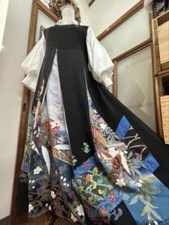 日向向日葵　着物リメイクワンピースNo.565 日向向日葵 着物リメイクワンピースNo.565 - メルカリ