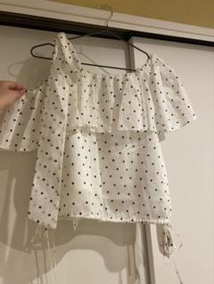 新品タグ付き✨SNIDEL ワンショルショルリボンブラウス