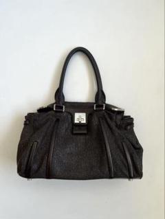 美品✨ セリーヌ パイソン レザー ポーチ付き トートバッグ ブラック CELINE】セリーヌ ブラゾン レザー巾着バッグ 中古の通販