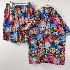 90s MOSCHINO モスキーノ　パジャマシャツ　セットアップ　派手　日本製