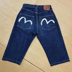 【濃紺美品】EVISU 2001 ハーフパンツ W34 白カモメ 刺繍 ペイント 濃紺美品】EVISU 2001 ハーフパンツ W34 白カモメ 刺繍 ペイント