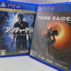 PS4 ゲームソフト 2本セット　アンチャーテッド　トゥームレイダー