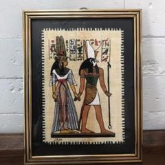 高評価なギフト 古代エジプト風の絵画 額縁付き 絵画+