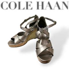 良品　COLE HAAN　サンダル　ウェッジソール　エスパドリーユ　24cm