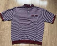 90s 半袖ポロシャツBoxy shirt ノームコア XL エンジ