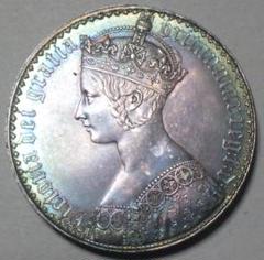 ヴィクトリア ゴチッククラウン 銀貨【銀貨保証】アンティーク M25021242のサムネイル