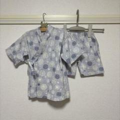 くろわっさんすべべ 花火柄 夏祭り 甚平 上下セット 100cm
